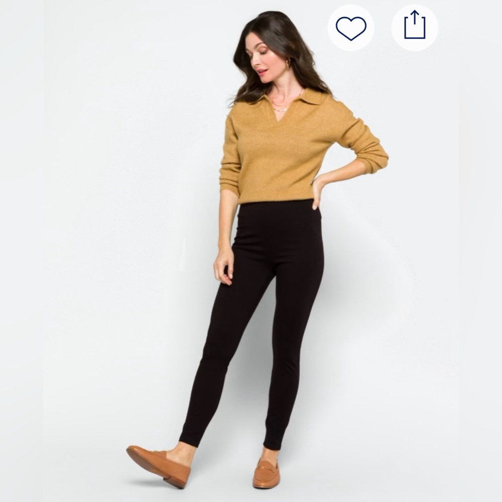 Liverpool Black High-Waisted Leggings